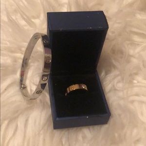 Bundle of matching ring and bracelet